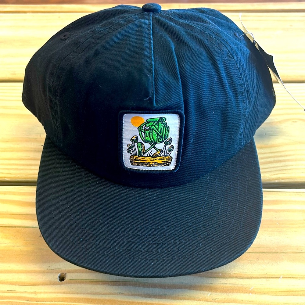 Parks Project Black Hat with Backpack Mushroom Patch